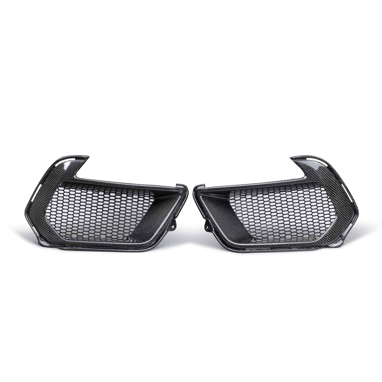 Carbon fiber air duct bezels for 2021-2023 Ford Mustang Mach 1