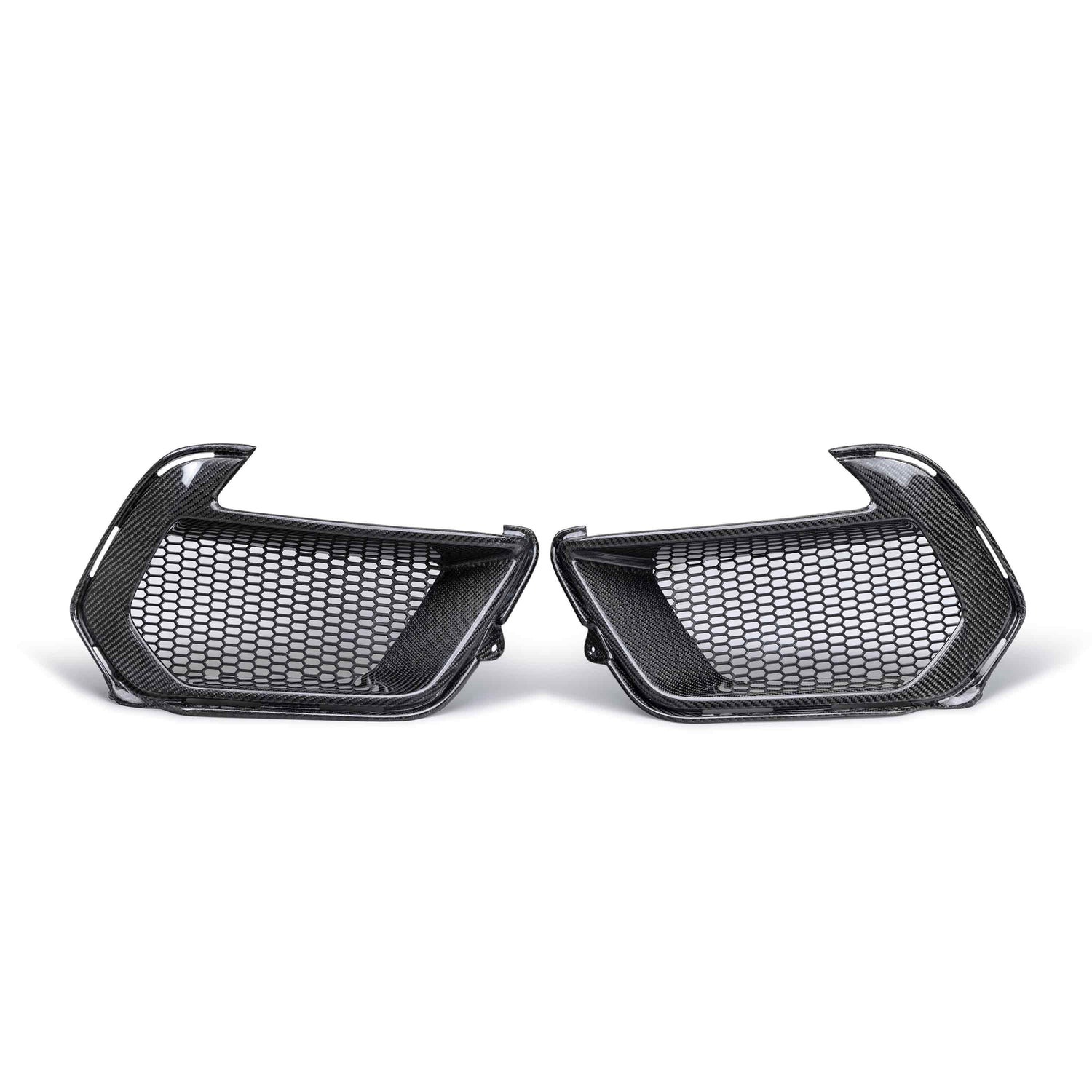 Carbon fiber air duct bezels for 2021-2023 Ford Mustang Mach 1