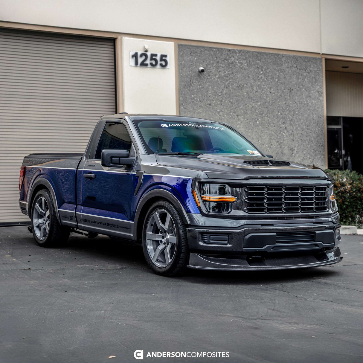 Type-MB carbon fiber front chin spoiler for 2021-2024 Ford F150