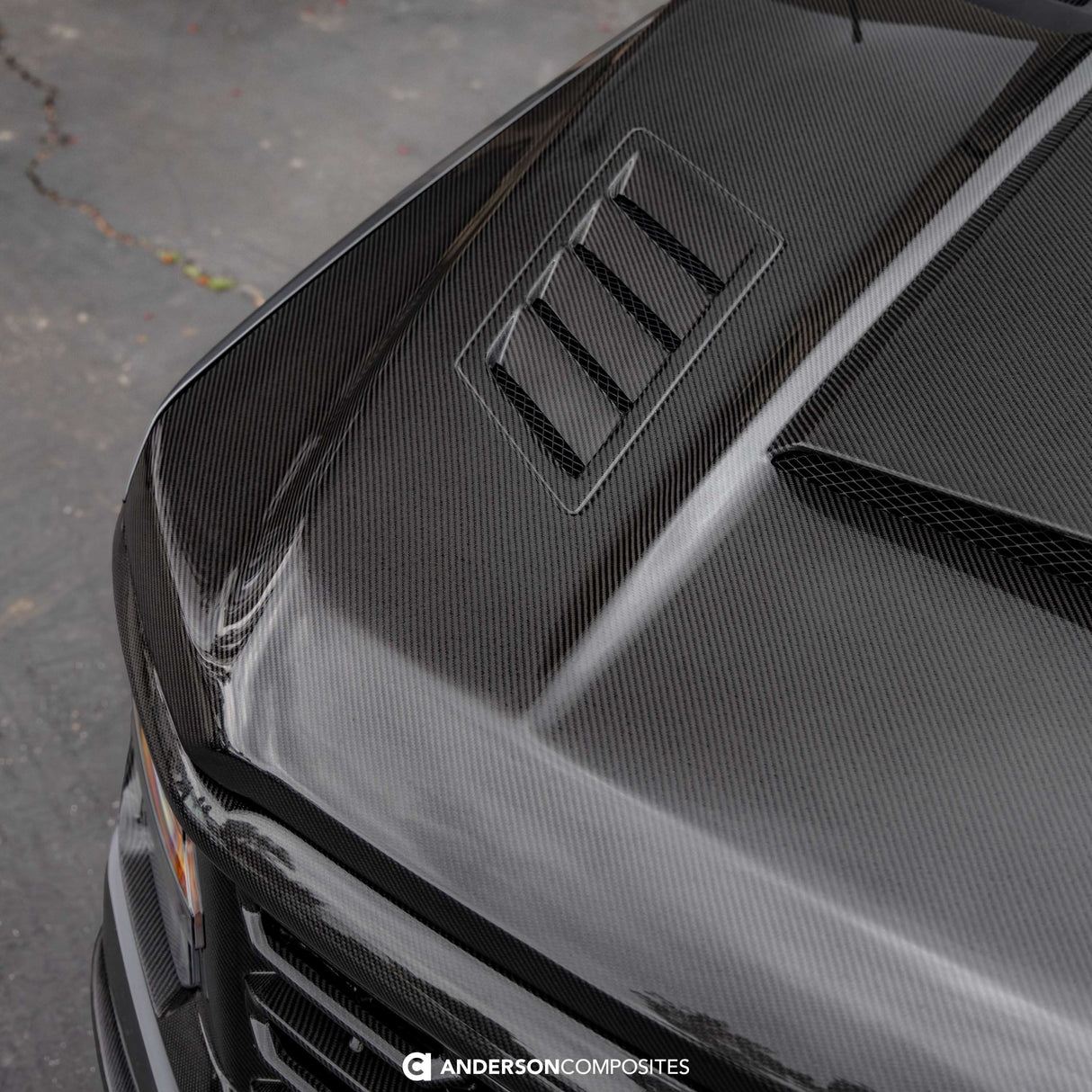 Type-AB carbon fiber hood for 2021-2024 Ford F-150