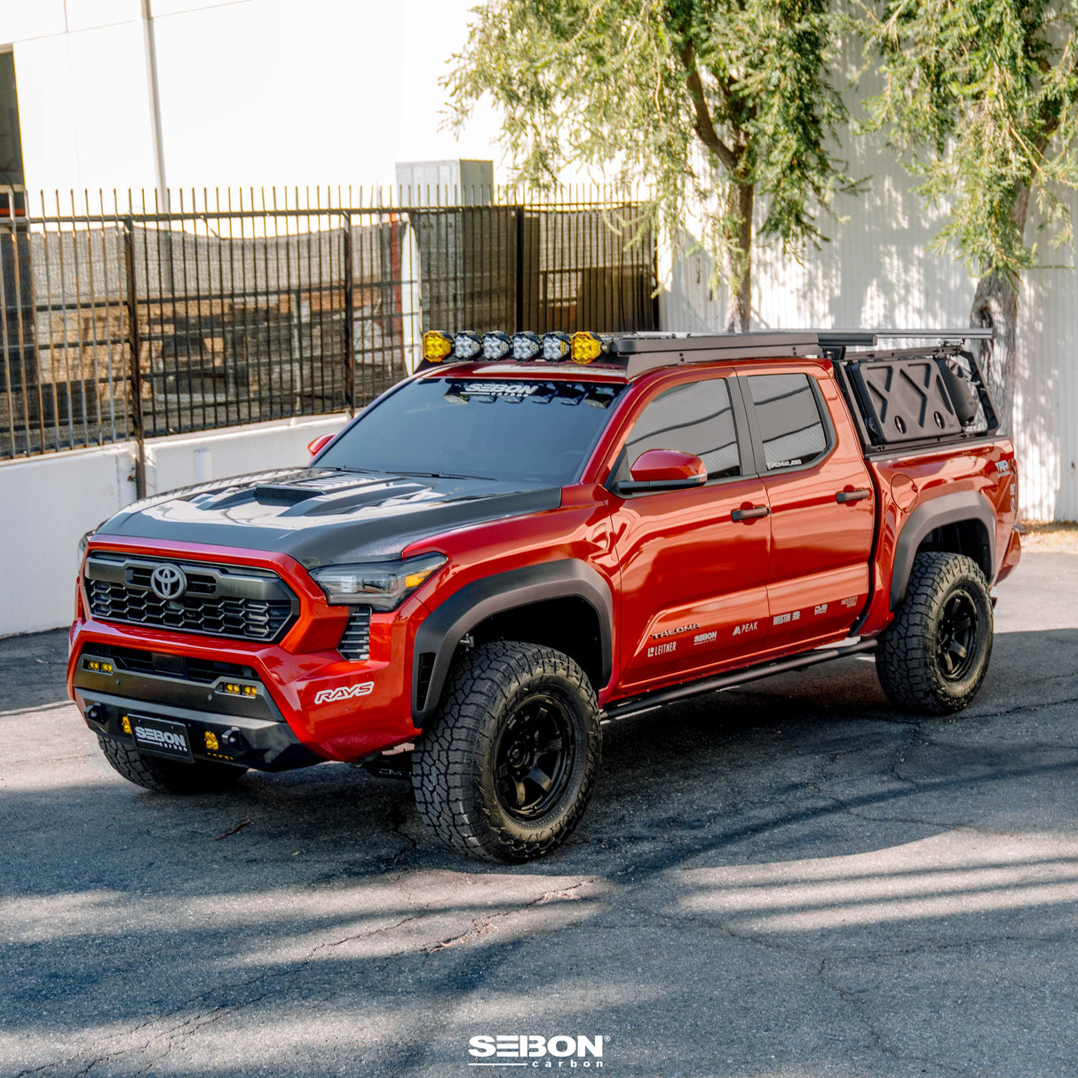 TS-style carbon fiber hood for 2024-2025 Toyota Tacoma and 2025 Toyota 4Runner