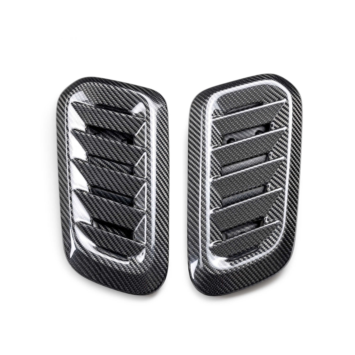 Dry carbon fiber hood vents for 2023-2024 Toyota GR Corolla - Gloss finish