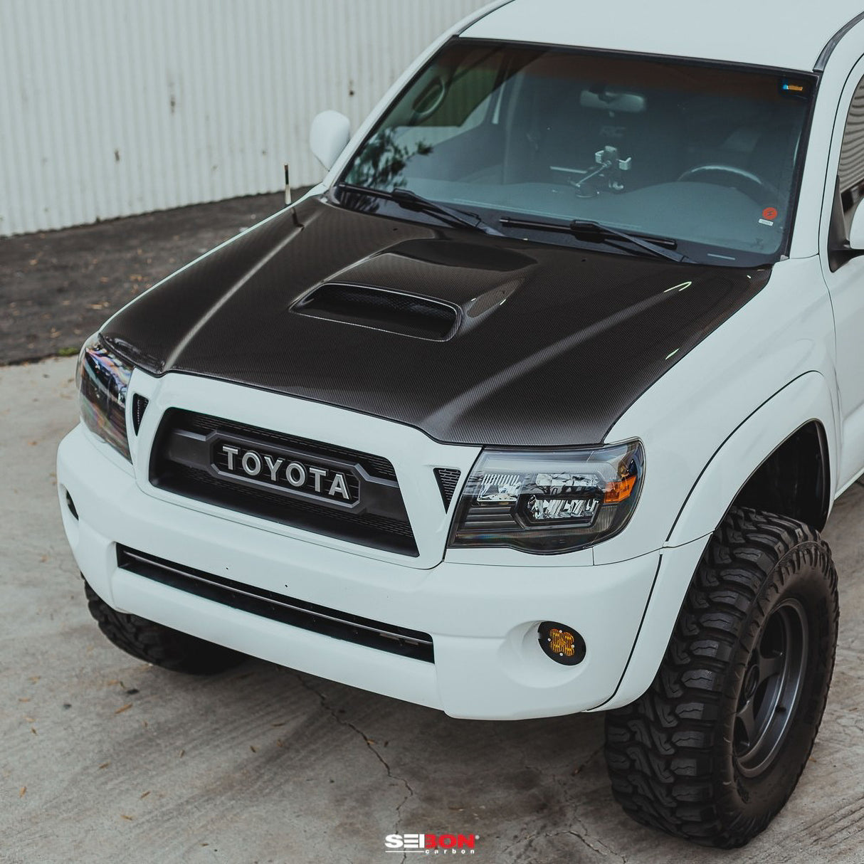 TR-style carbon fiber hood for 2005-2011 Toyota Tacoma