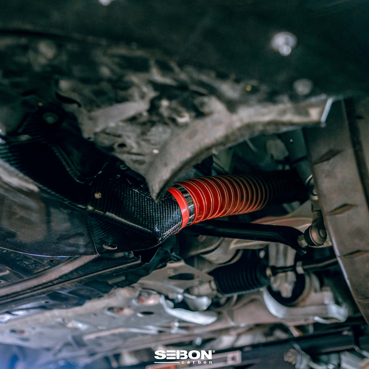 Carbon fiber brake cooling duct for 2023-2024 Nissan Z