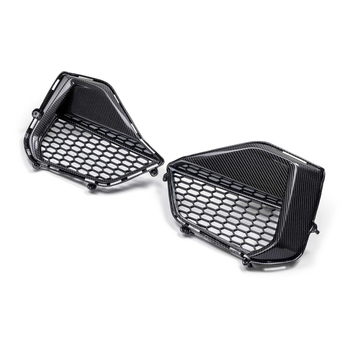 Carbon fiber front bumper inserts for 2024 Ford Mustang