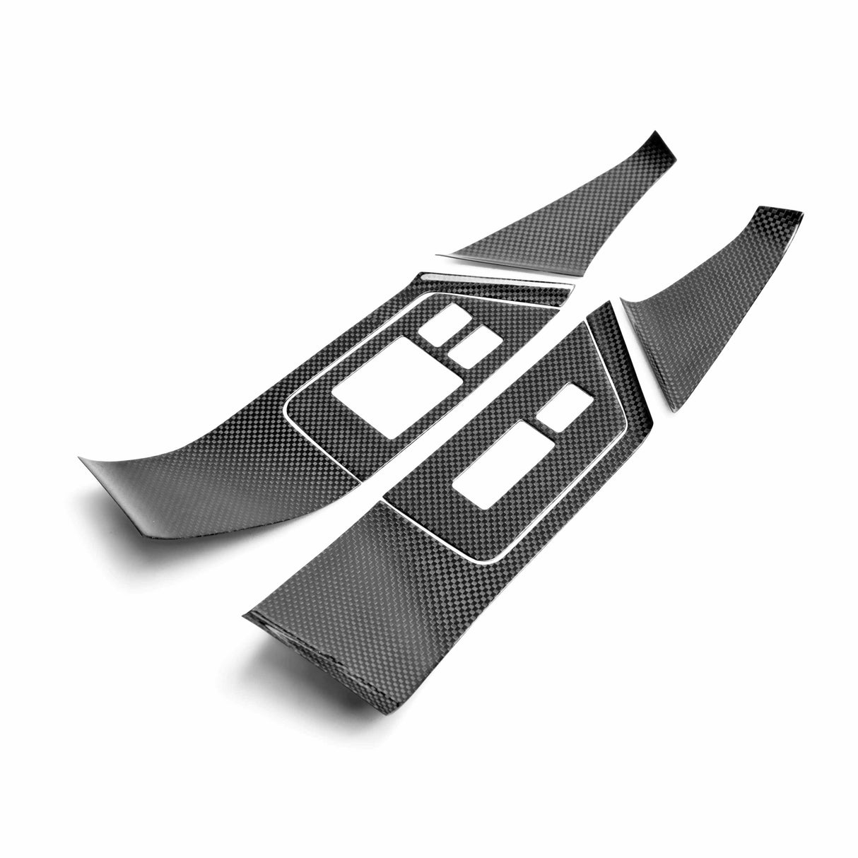 Carbon fiber interior door trim set (12 pcs) for 2009-2016 Nissan GTR