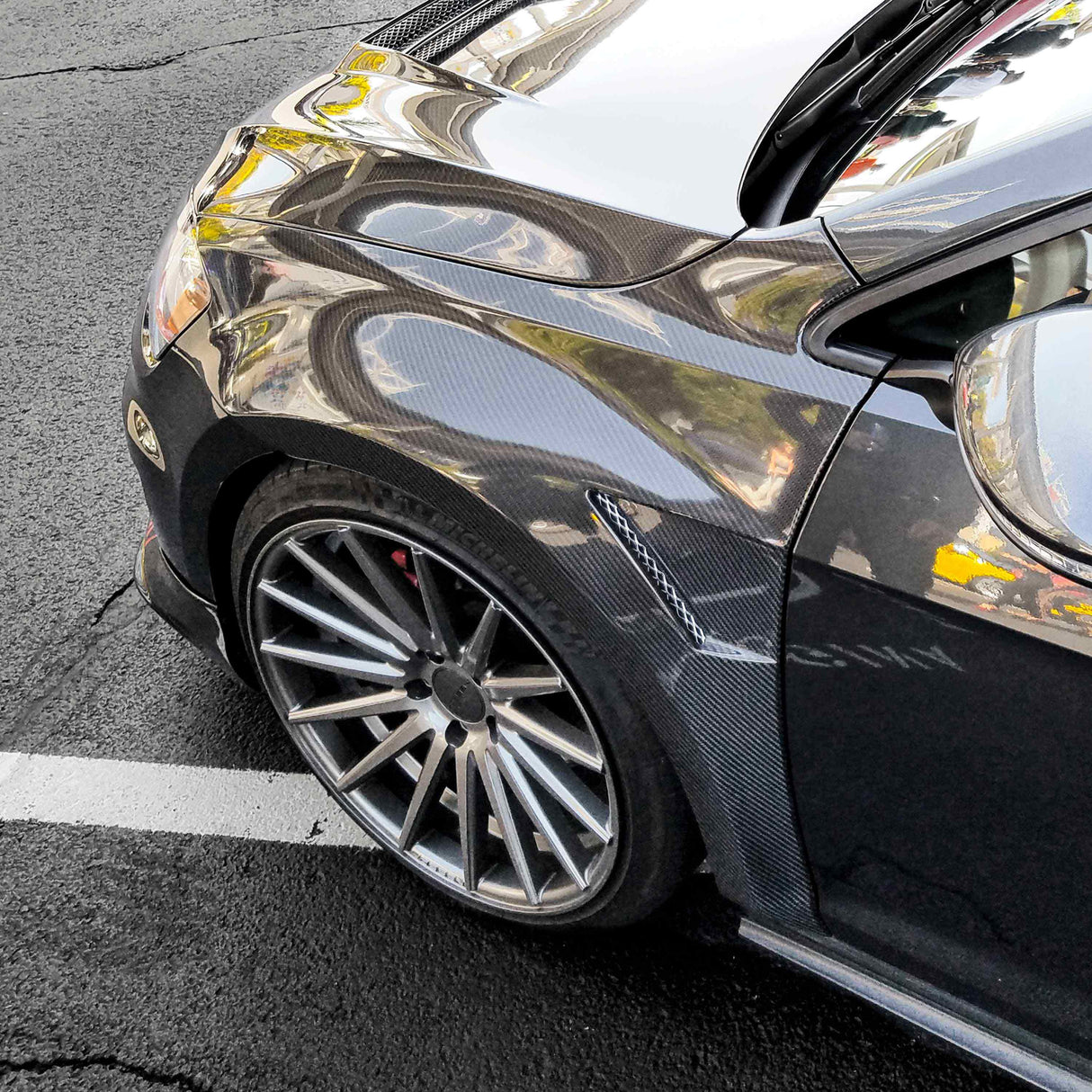 Carbon fiber wide fenders for 2015-2017 VW Golf MK7