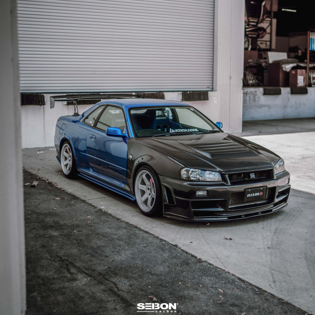 DS-style carbon fiber hood for 1999-2001 Nissan Skyline R34 GT-R