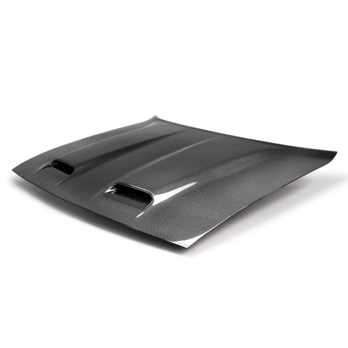Type-RE (Dual Snorkel Style) carbon fiber hood for 2019 Dodge Challenger Hellcat/Redeye