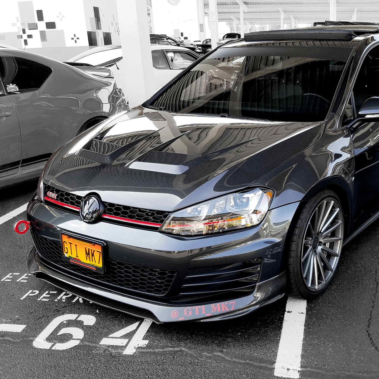 DV-style carbon fiber hood for 2015-2021 VW Golf MK7
