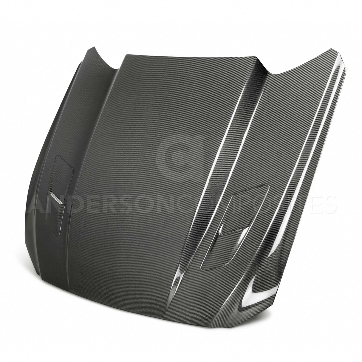 Type-CJ double sided carbon fiber 3 inch cowl hood for 2015-2017 Ford Mustang