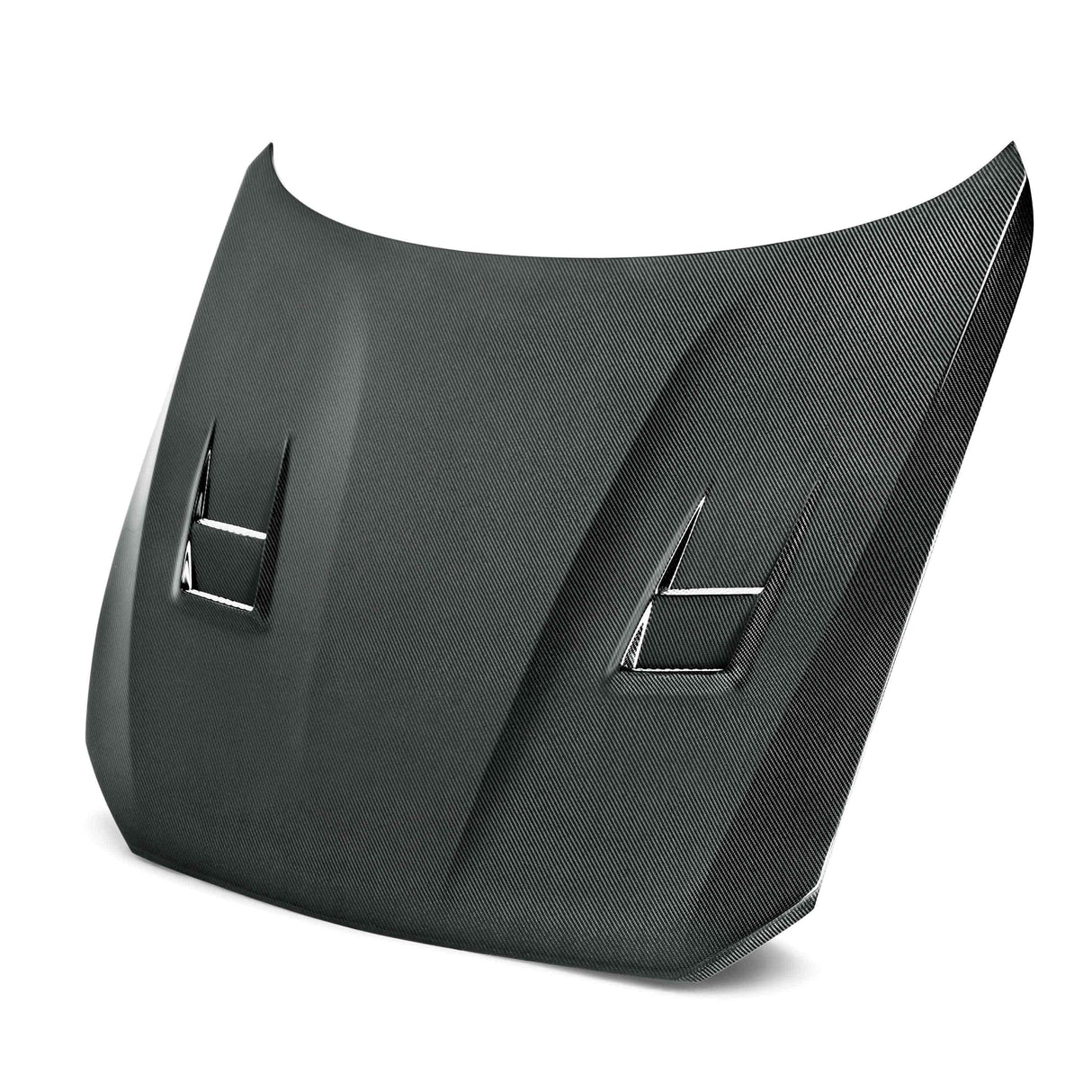 DV-style carbon fiber hood for 2012-2019 BMW F20 1 Series, 2014-2021 F22 2 Series, and 2016-2021 F87 M2