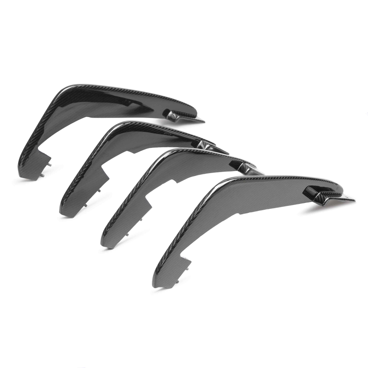 Carbon fiber rear diffuser fins for 2020-2024 Chevrolet C8 (SET)