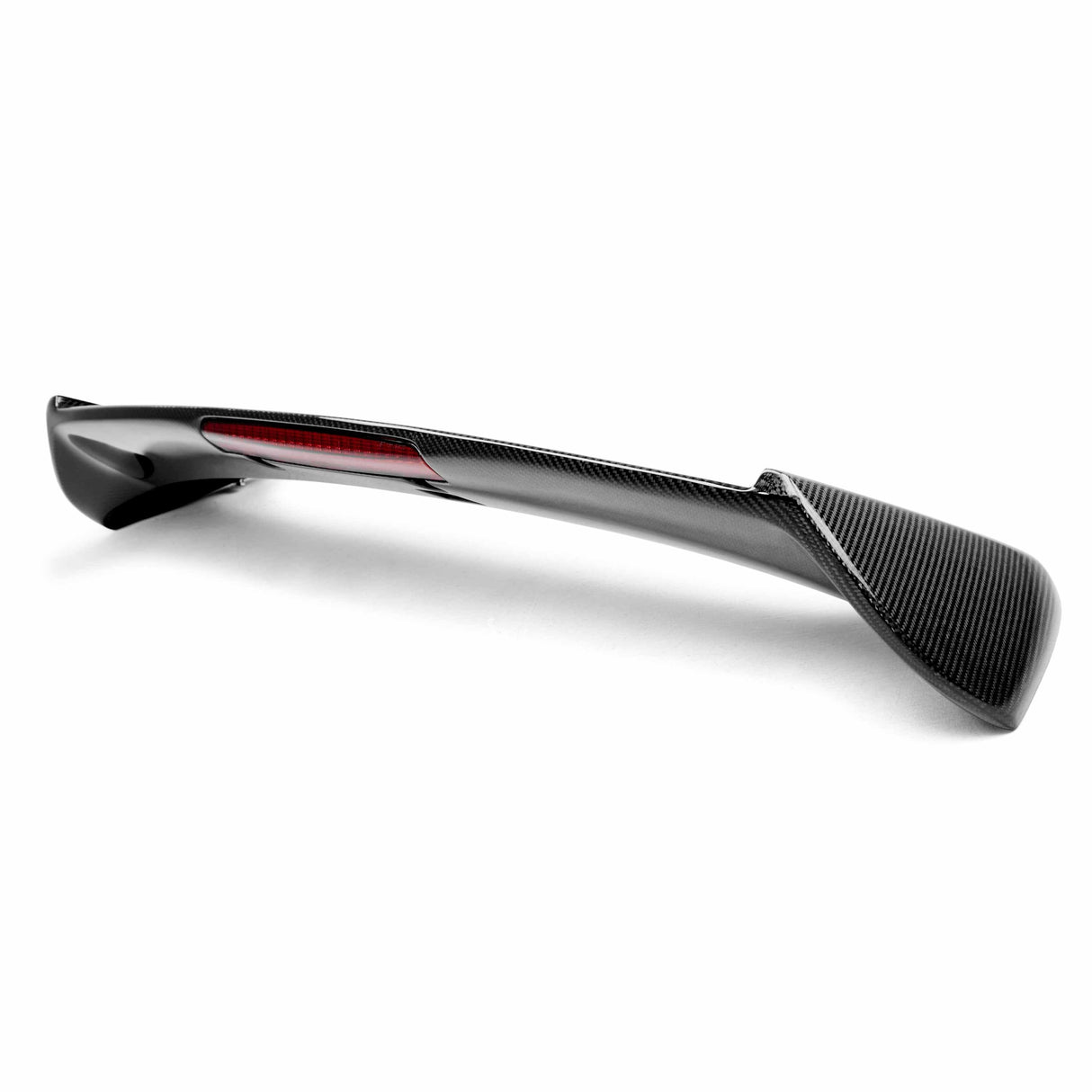 STI-style carbon fiber rear spoiler with led brake light for 2008-2014 Subaru WRX/STi HB