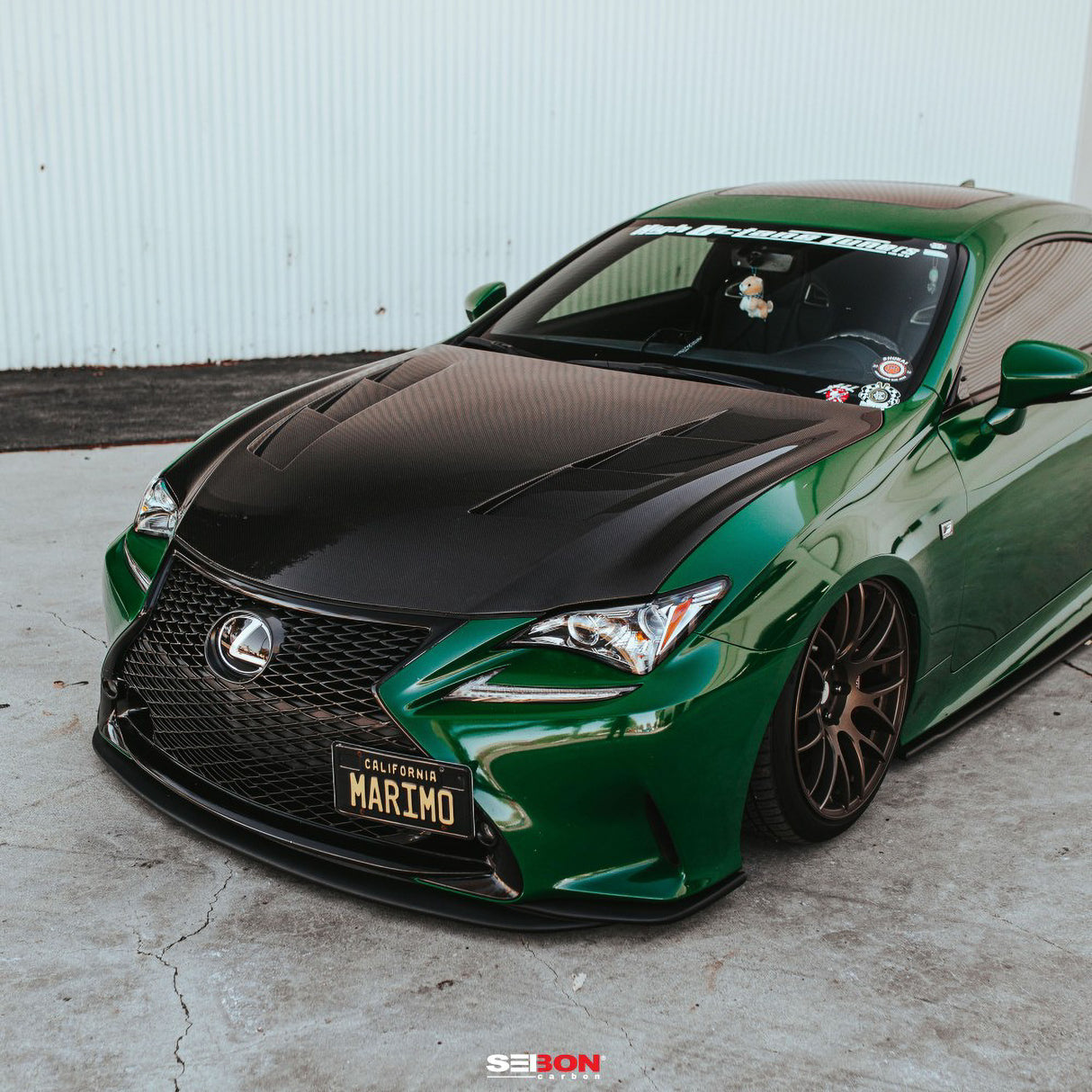 TS-style carbon fiber hood for 2017-2022 Lexus RC (Does not fit RCF)