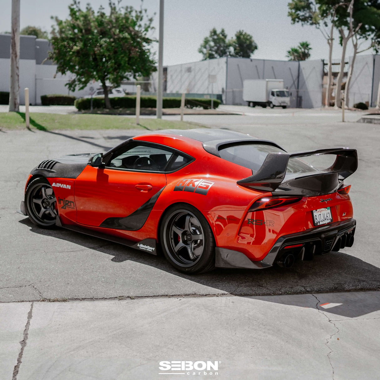 Carbon fiber rear roof spoiler for 2020-2023 Toyota Supra