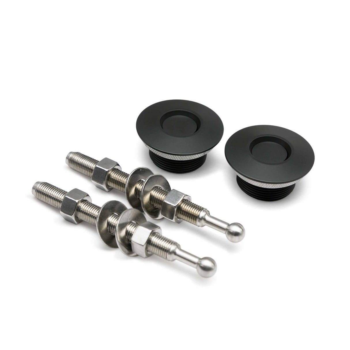 Quik-Latch QL50 Low Profile Hood Pin Kit - Black (2.50" DIA) - no lock