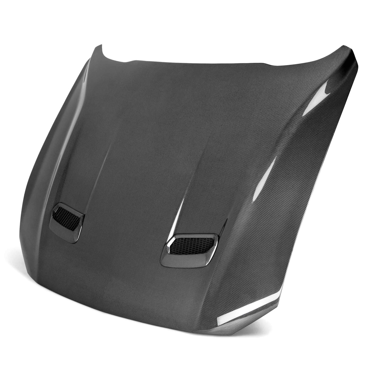 Type-OE double sided carbon fiber hood for 2018-2023 Ford Mustang