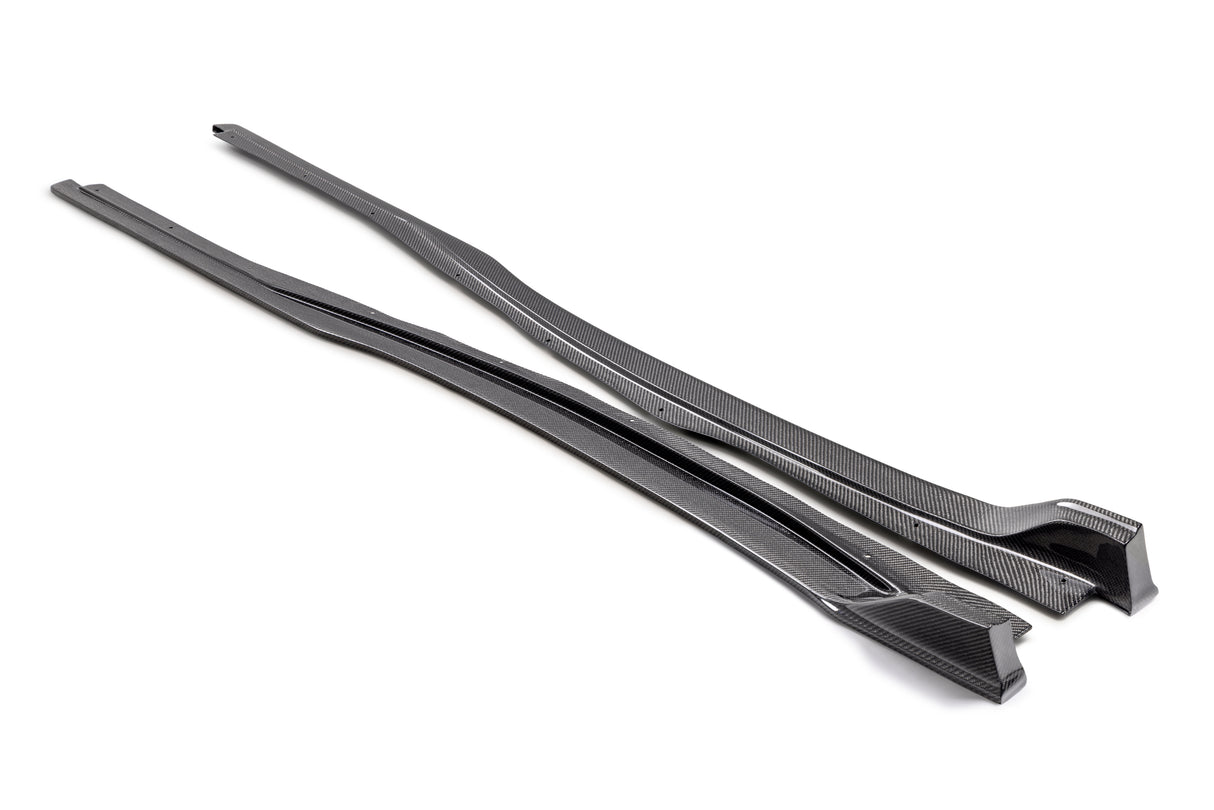 MB-style carbon fiber side skirts for 2023-2024 Toyota Prius