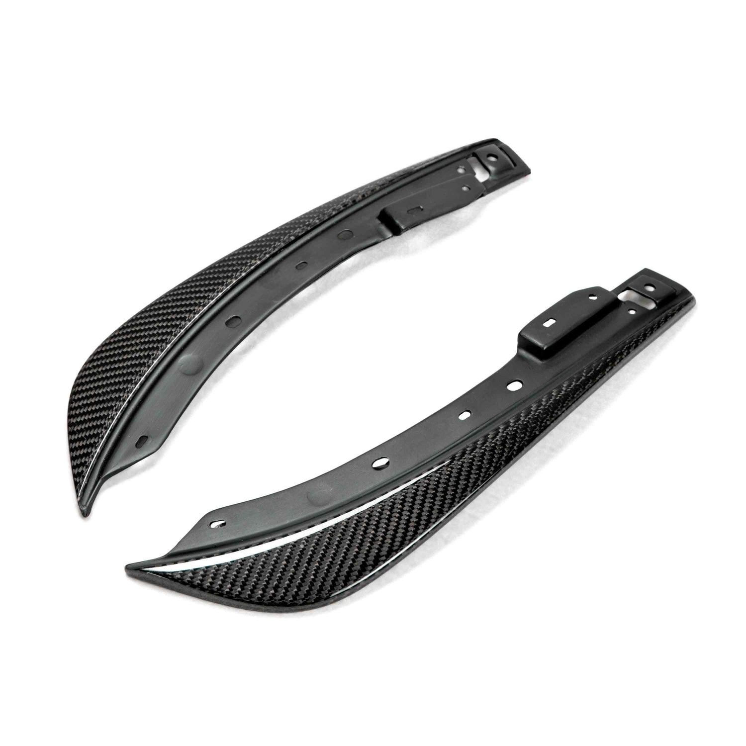 Carbon fiber front bumper canards for 2008-2014 Dodge Challenger