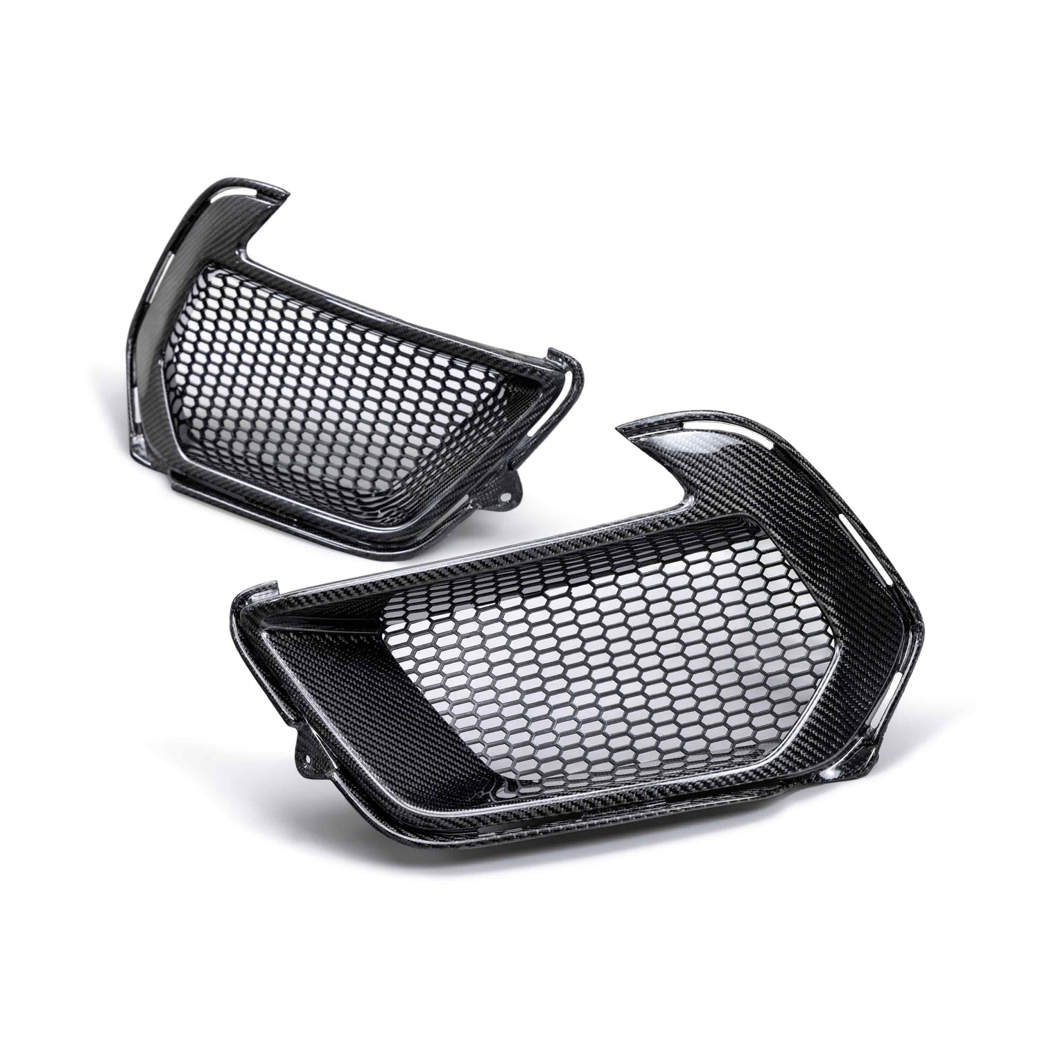Carbon fiber air duct bezels for 2021-2023 Ford Mustang Mach 1