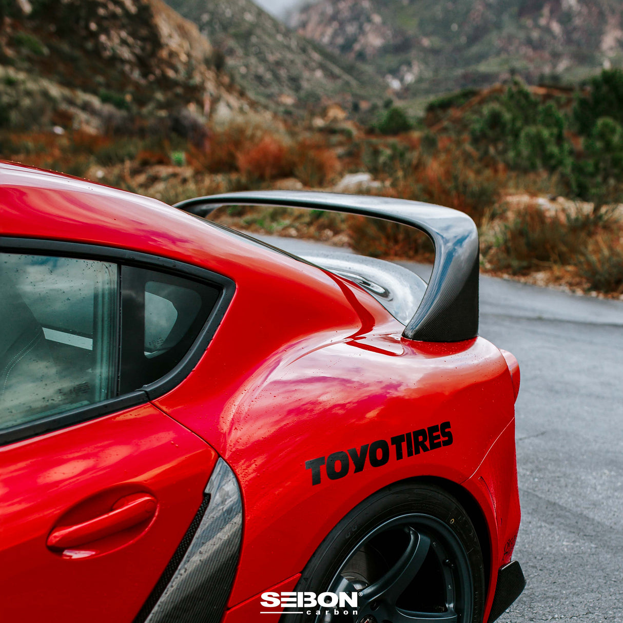 MB-style carbon fiber rear spoiler for 2020-2023 Toyota Supra