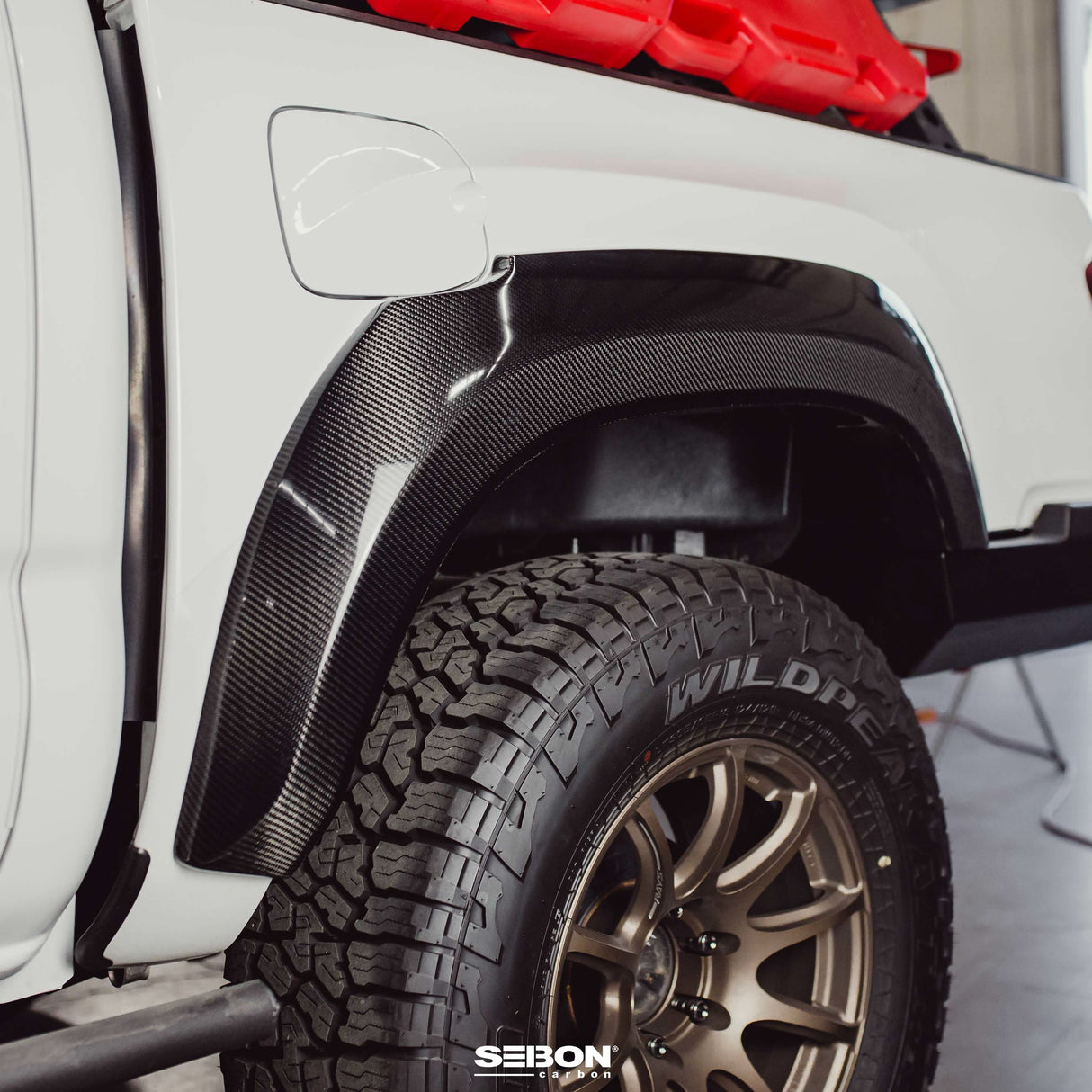 Carbon fiber rear fender flares for 2016-2023 Toyota Tacoma