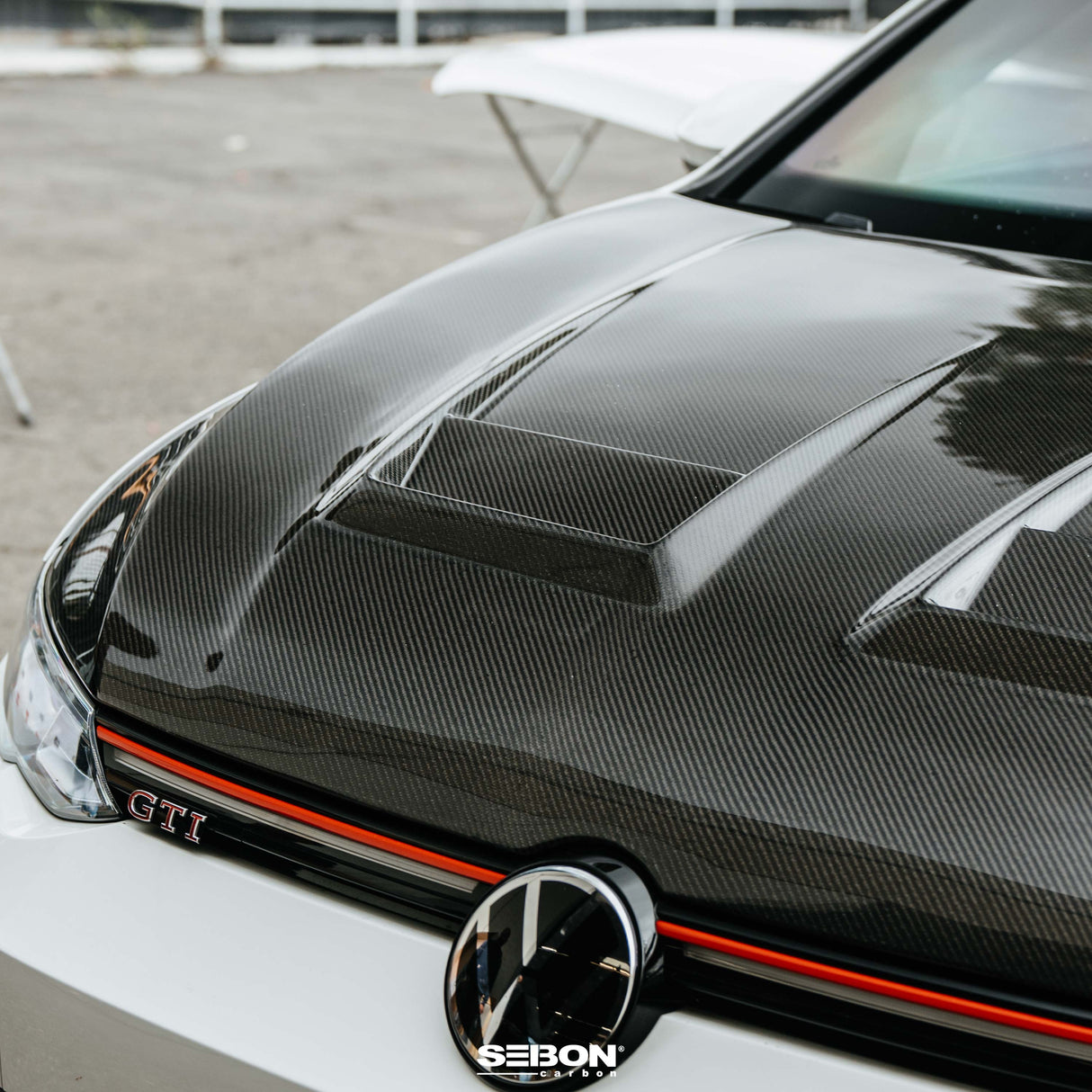DV-style carbon fiber hood for 2022 VW Golf MK8
