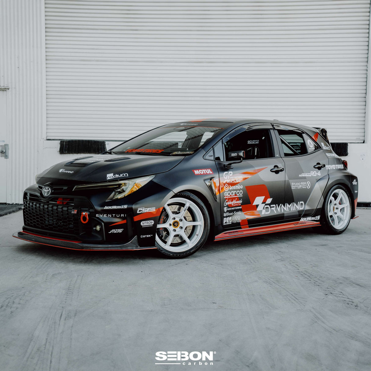 VS-style double-sided carbon fiber hood for 2023-2024 Toyota GR Corolla