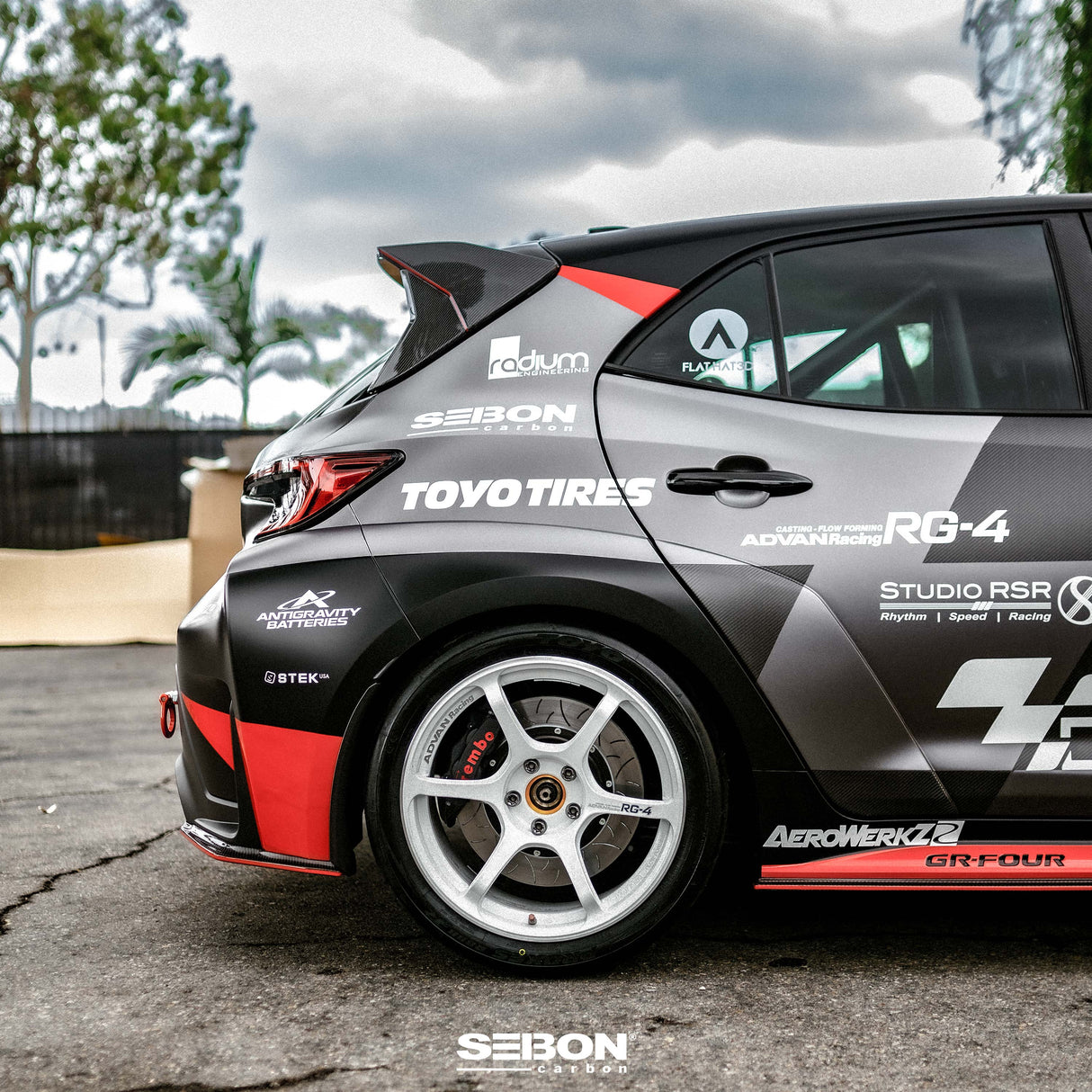 MB-style carbon fiber rear lip for 2023-2024 Toyota GR Corolla