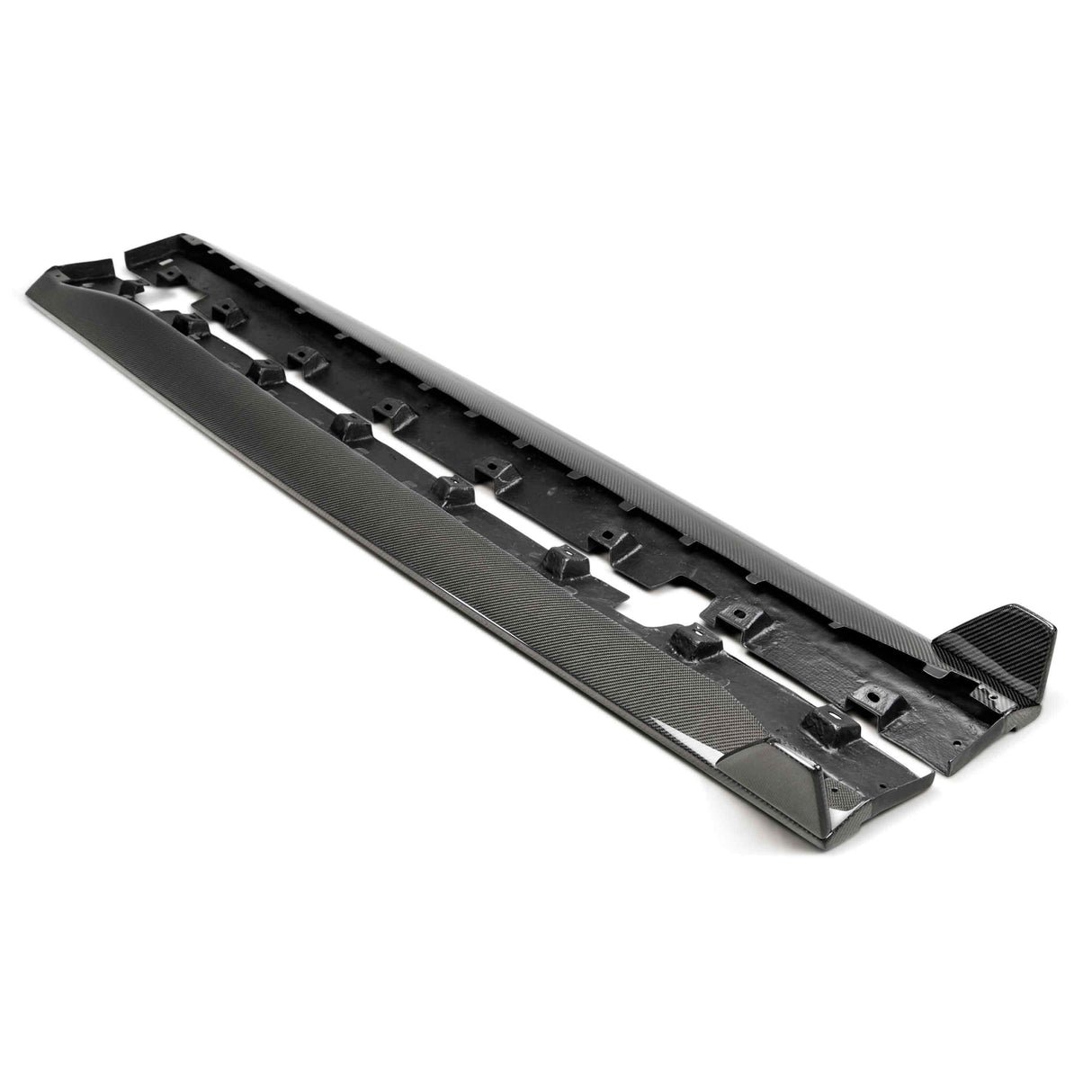 Type-GR (GT350 Style) carbon fiber side rocker panel splitter for 2015-2023 Ford Mustang