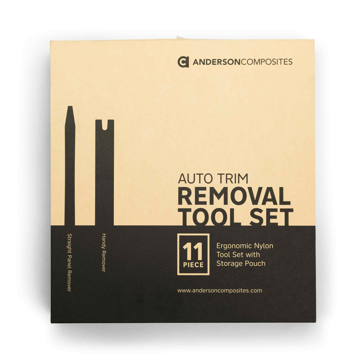 Automotive Trim and Panel Removal Tool Set - 11 Pieces with Bonus Tool & Storage Pouch