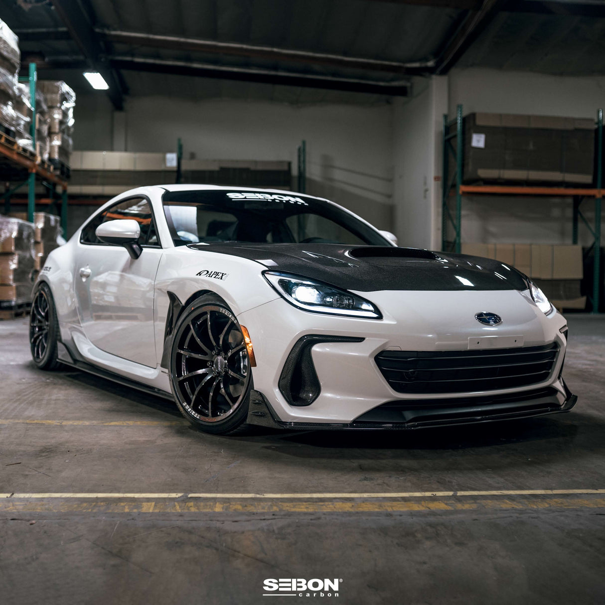 Carbon fiber front bumper duct for 2022 Subaru BRZ