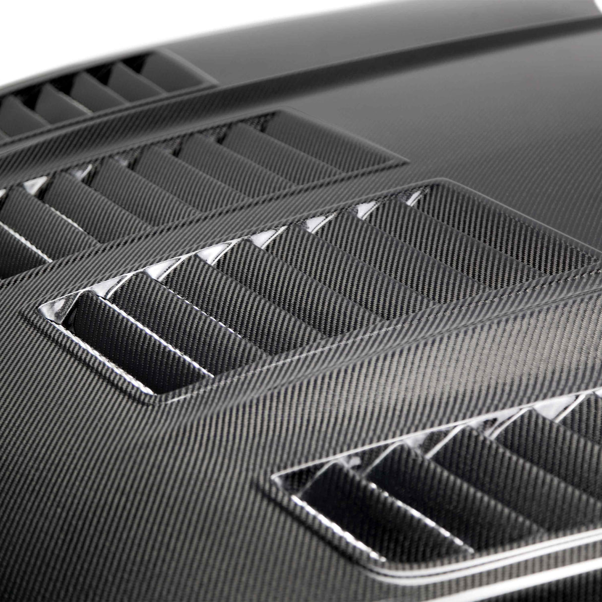 Type-TW double sided carbon fiber hood for 2015-2017 Ford Mustang