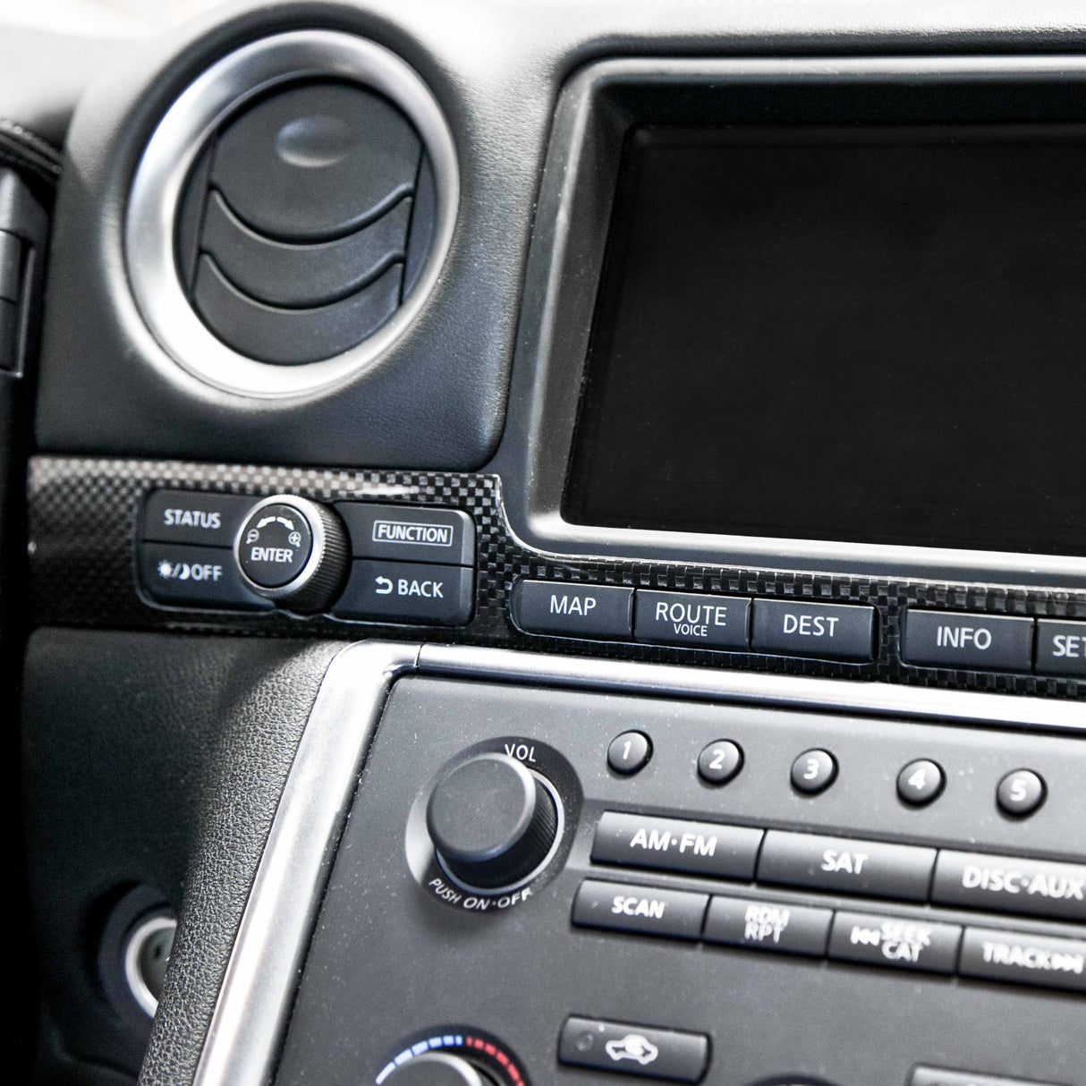 Carbon fiber interior trim set (6 pcs) for 2009-2016 Nissan GTR