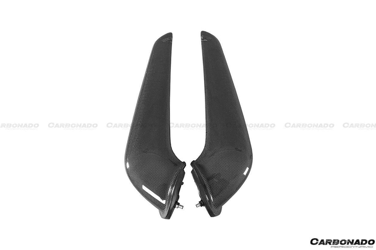2010-2015 Ferrari Carbon Fiber Front Bumper Canards Carbonado (OE) Fits: 458 Italia and Spider