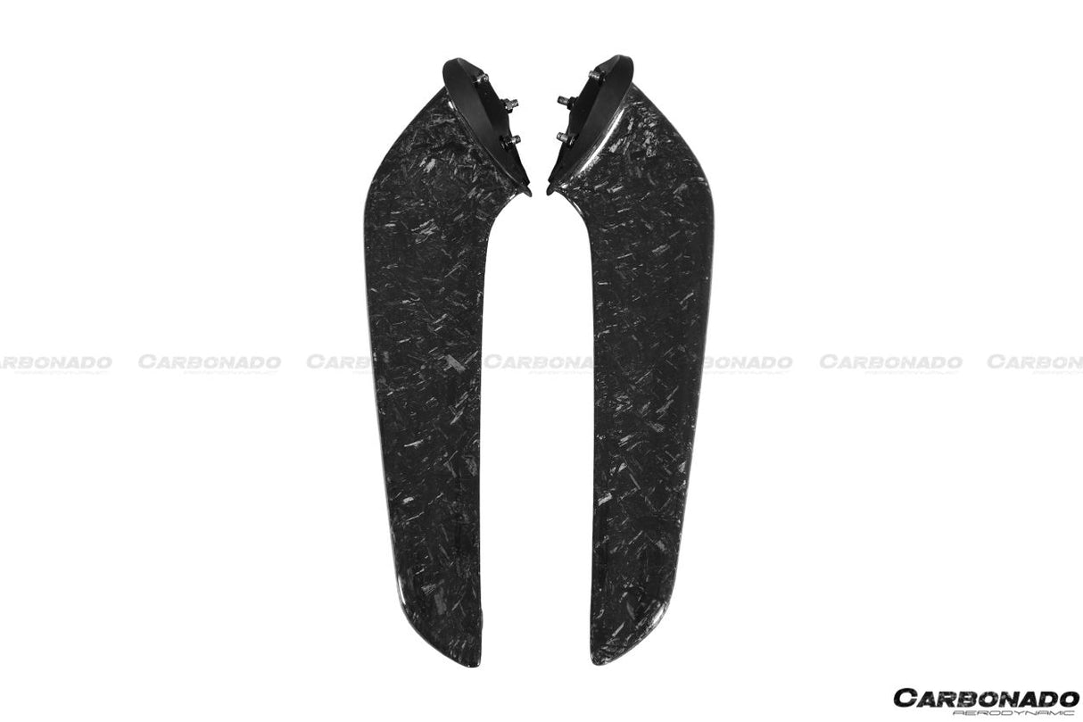 2010-2015 Ferrari Carbon Fiber Front Bumper Canards Carbonado (OE) Fits: 458 Italia and Spider