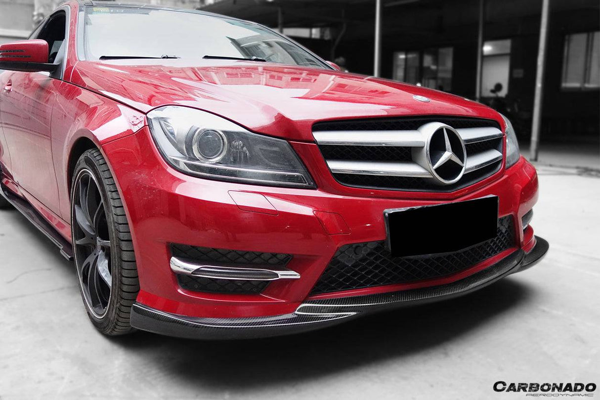 2012-2014 Mercedes Benz W204 C Class Sedan Coupe AMG Style Front Lip