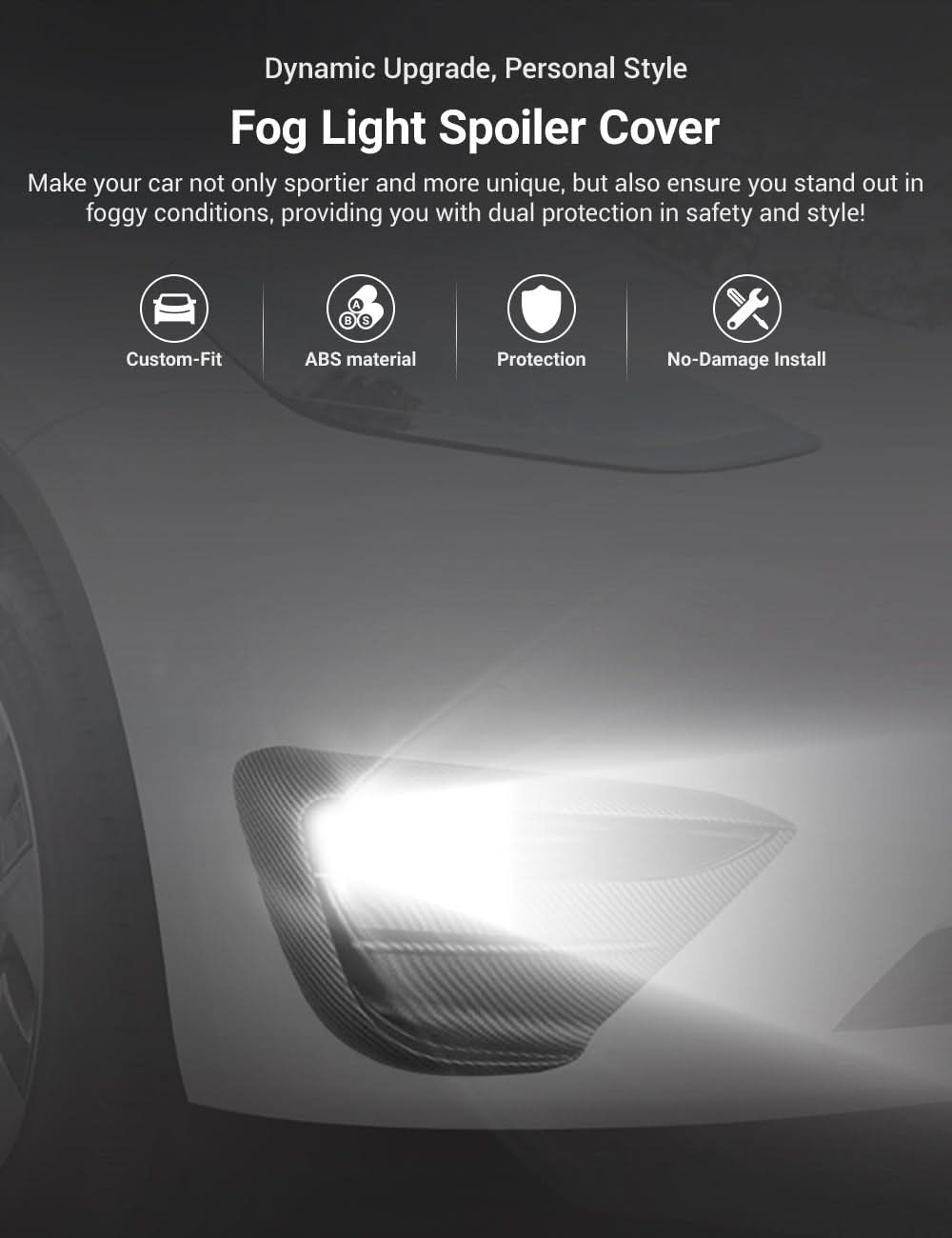 Fog Light Spoiler cover for Tesla Model Y
