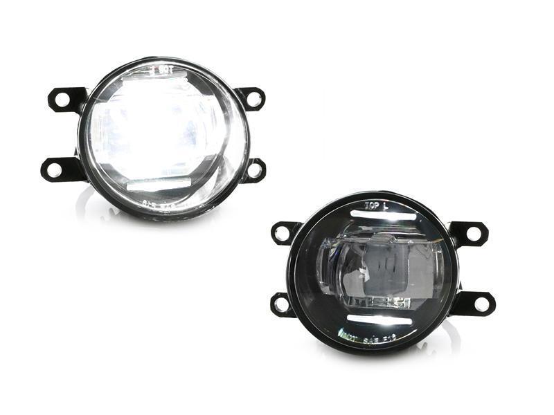 2010-2019 Toyota 4Runner Projector LED Fog Lights - Black Bezel
