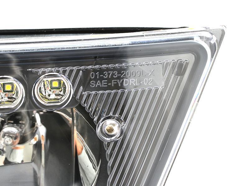2003-2015 Volvo Vn Series Hd Truck W/Led Drl Black Fog Lights Set