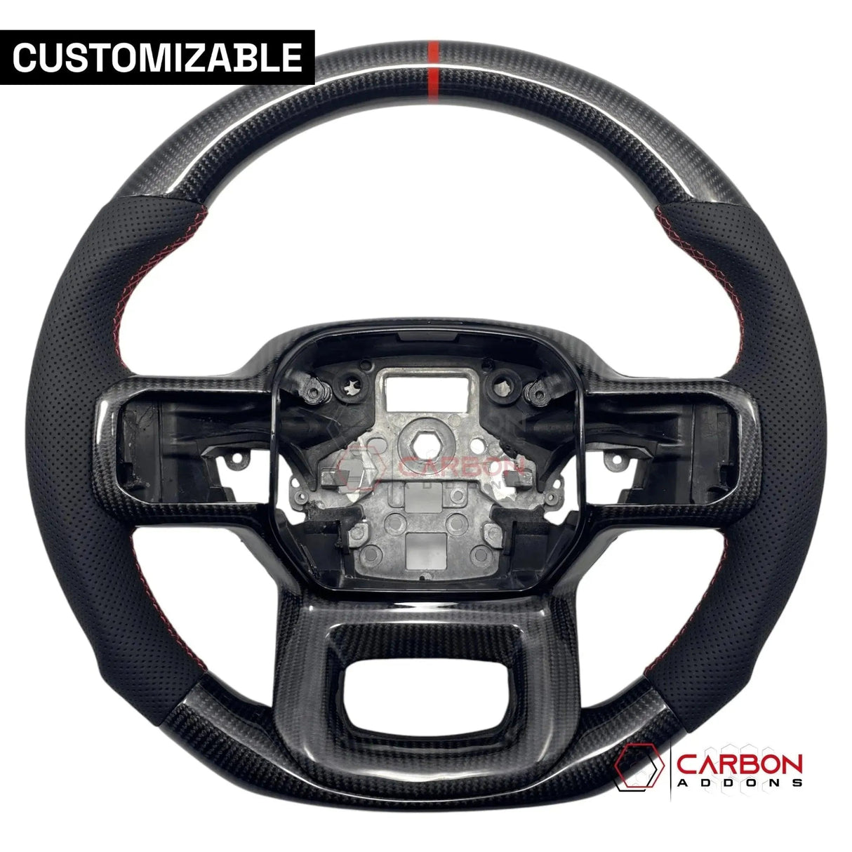 F150 2021-2024 Custom Heated Carbon Fiber Steering Wheel