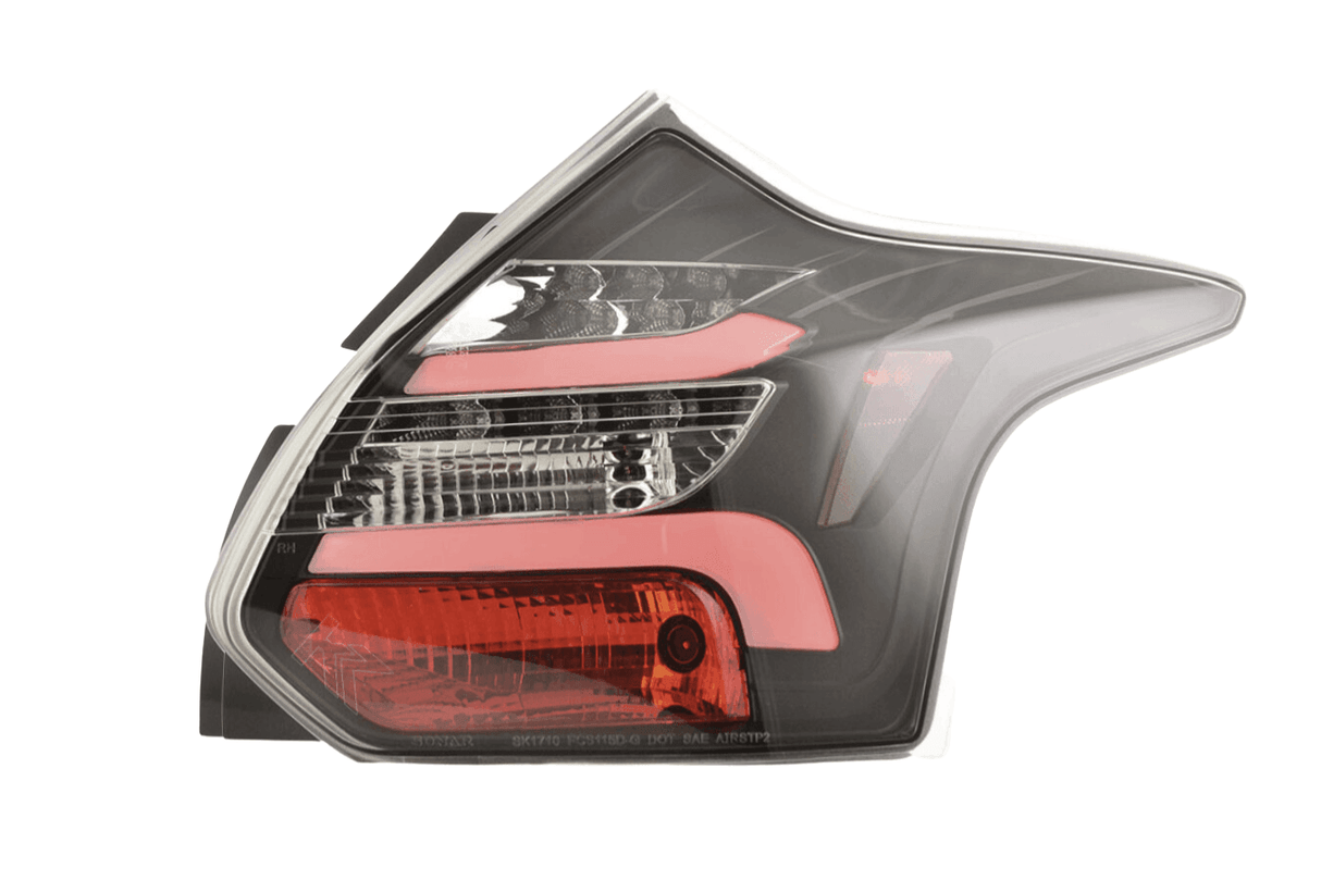 Ford Focus 3 (C346) Hatchback Black Clear LED Taillights Set (2011 - 2014) - K2 Industries