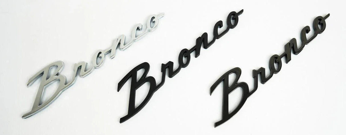 Ford Bronco Cursive Script Metal Emblem Templates - 2021+ Bronco