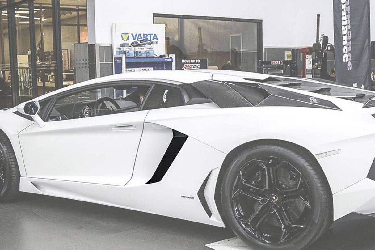 2011-2016 Lamborghini Aventador LP700 Coupe OEM Style Carbon Fiber Quarter Panel Fender Vent Outside