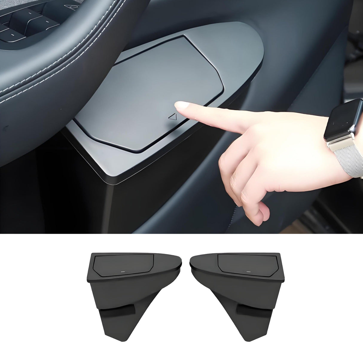 Front Door Trash Can Organizer for Model Y Juniper (2PCS)