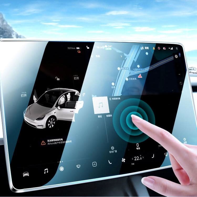 Front & Rear Display Tempered Glass Screen Protector for Model Y Juniper / 3 Highland