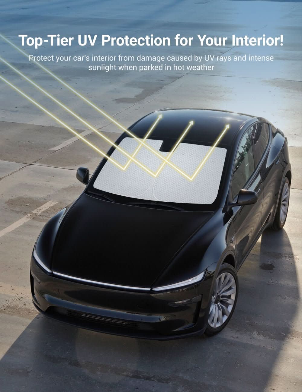 Front Windshield Sunshade for Model 3 / Model Y | TESERY