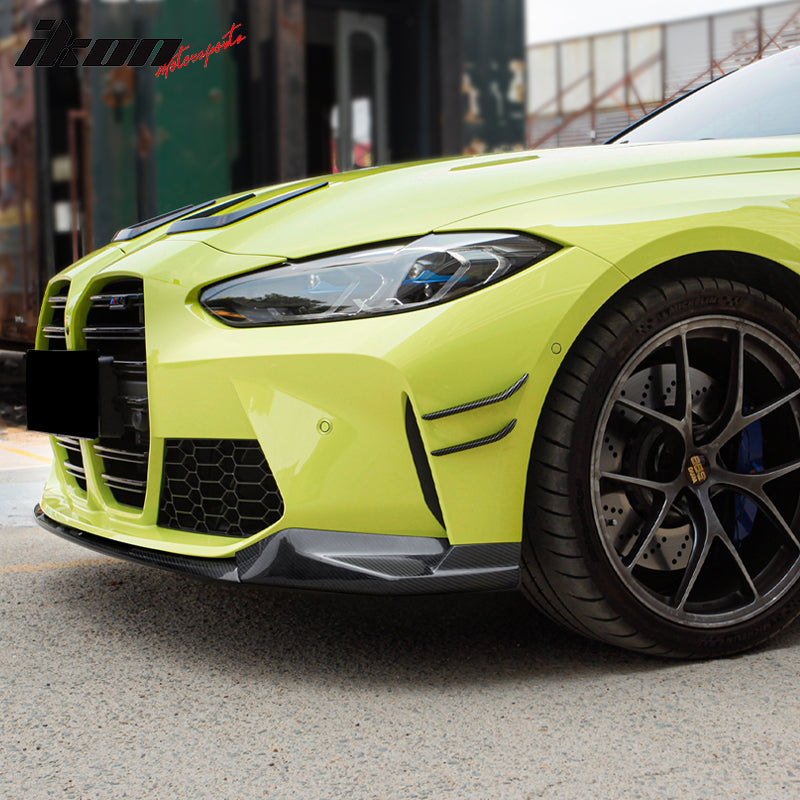 2021-2023 G80 M3 G82 G83 M4 MP Style 4PCS Front Bumper Canards Dry CF