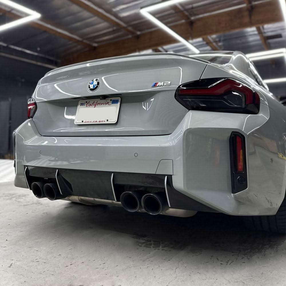 2023+ BMW G87 M2 Rear Bumper Diffuser Pin-Stripe Pre-cut Overlay